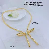 Simple Style Solid Color Copper 18K Gold Plated Unisex Necklace main image 3