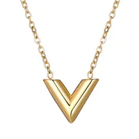 Wholesale Jewelry Simple Style Geometric 201 Stainless Steel Plating Pendant Necklace sku image 5