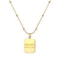 Wholesale Jewelry Simple Style Geometric 201 Stainless Steel Plating Pendant Necklace sku image 7