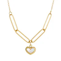 Wholesale Jewelry Simple Style Geometric 201 Stainless Steel Plating Pendant Necklace sku image 10