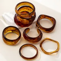 Retro Modern Style Geometric Acrylic Resin Women's Bangle main image 1