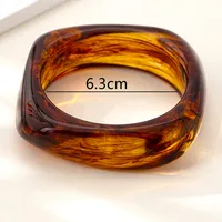 Retro Modern Style Geometric Acrylic Resin Women's Bangle main image 2