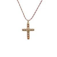 Hip-Hop Simple Style Cross 304 Stainless Steel 18K Gold Plated Unisex Choker sku image 2