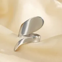 IG Style Hip-Hop Simple Style Geometric 304 Stainless Steel Plating 18K Gold Plated Women's Open Rings main image 5