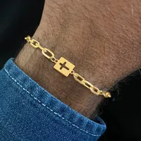 Simple Style Cross 201 Stainless Steel 304 Stainless Steel Men's Bracelets main image 3