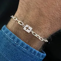 Simple Style Cross 201 Stainless Steel 304 Stainless Steel Men's Bracelets main image 1