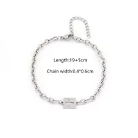 Simple Style Cross 201 Stainless Steel 304 Stainless Steel Men's Bracelets sku image 1