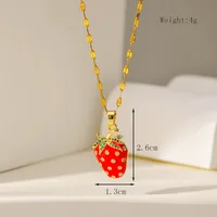 Simple Style Commute Strawberry Copper Women's Jewelry Set sku image 2