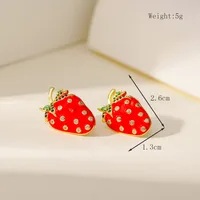 Simple Style Commute Strawberry Copper Women's Jewelry Set sku image 4