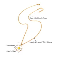 Elegant Simple Style Classic Style Daisy 201 Stainless Steel 304 Stainless Steel Women's Pendant Necklace main image 2