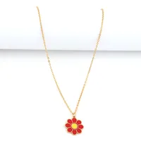 Elegant Simple Style Classic Style Daisy 201 Stainless Steel 304 Stainless Steel Women's Pendant Necklace main image 4