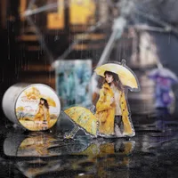 1 Piece Human Animal Plant School Graduation PET Retro Sweet Pastoral Adhesive Tape Stickers main image 1