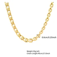 XUPING Simple Style Solid Color Copper Plating 18K Gold Plated Unisex Necklace main image 2