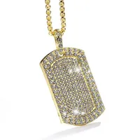 Hip-Hop Vintage Style Geometric 304 Stainless Steel Alloy Plating Artificial Gemstones Unisex Pendant Necklace Men Pendant Necklaces main image 4