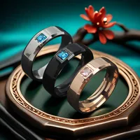 Vacation Classic Style Solid Color Titanium Steel Plating Unisex Rings main image 1
