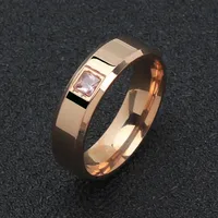 Vacation Classic Style Solid Color Titanium Steel Plating Unisex Rings sku image 9