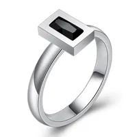 Simple Style Solid Color Titanium Steel Plating Women's Rings main image 1