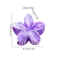 Women's Sweet Plumeria Plastic Hair Claws main image 3