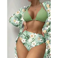 Women's Ditsy Floral 3 Pieces Set Swimwear sku image 7