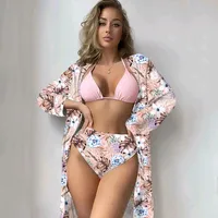 Women's Ditsy Floral 3 Pieces Set Swimwear sku image 11