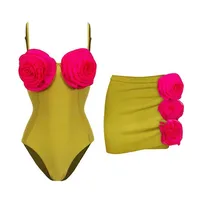 Women's Solid Color 1 Piece Swimwear main image 3