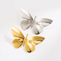 Modern Style Simple Style Butterfly Stainless Steel Women's Brooches main image 3