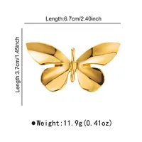 Modern Style Simple Style Butterfly Stainless Steel Women's Brooches main image 2
