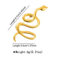 Simple Style Snake Stainless Steel Unisex Brooches main image 2