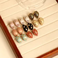 1 Pair IG Style Retro Streetwear Water Droplets 304 Stainless Steel Ear Studs main image 1