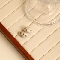 1 Pair IG Style Retro Streetwear Water Droplets 304 Stainless Steel Ear Studs sku image 1