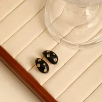 1 Pair IG Style Retro Streetwear Water Droplets 304 Stainless Steel Ear Studs sku image 2