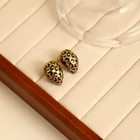1 Pair IG Style Retro Streetwear Water Droplets 304 Stainless Steel Ear Studs sku image 8