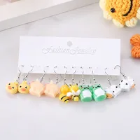 1 Set Cute Retro Animal Resin Drop Earrings main image 3
