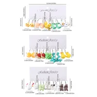 1 Set Cute Retro Animal Resin Drop Earrings main image 2