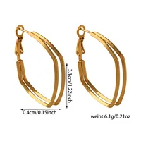1 Pair Vacation Classic Style Solid Color Plating Titanium Steel Ear Studs sku image 1