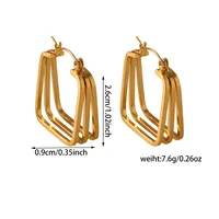 1 Pair Vacation Classic Style Solid Color Plating Titanium Steel Ear Studs sku image 12