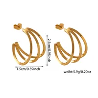 1 Pair Vacation Classic Style Solid Color Plating Titanium Steel Ear Studs sku image 2