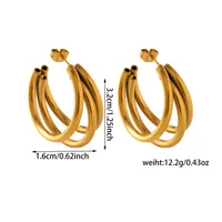 1 Pair Vacation Classic Style Solid Color Plating Titanium Steel Ear Studs sku image 3
