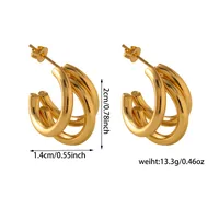 1 Pair Vacation Classic Style Solid Color Plating Titanium Steel Ear Studs sku image 7