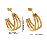 1 Pair Vacation Classic Style Solid Color Plating Titanium Steel Ear Studs sku image 8
