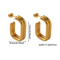 1 Pair Vacation Classic Style Solid Color Plating Titanium Steel Ear Studs sku image 10