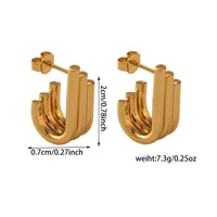 1 Pair Vacation Classic Style Solid Color Plating Titanium Steel Ear Studs sku image 11