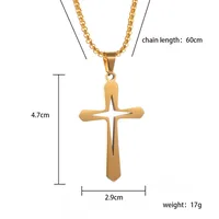 Hip-Hop Vintage Style Cross 304 Stainless Steel Plating Women's Pendant Necklace main image 2