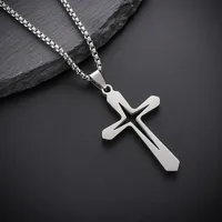Hip-Hop Vintage Style Cross 304 Stainless Steel Plating Women's Pendant Necklace main image 4