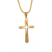 Hip-Hop Vintage Style Cross 304 Stainless Steel Plating Women's Pendant Necklace main image 5