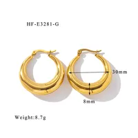 1 Pair Vacation Classic Style Solid Color Plating 304 Stainless Steel Earrings sku image 1