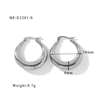1 Pair Vacation Classic Style Solid Color Plating 304 Stainless Steel Earrings sku image 3