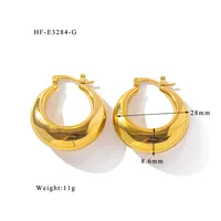 1 Pair Vacation Classic Style Solid Color Plating 304 Stainless Steel Earrings sku image 6