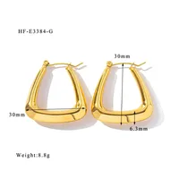 1 Pair Vacation Classic Style Solid Color Plating 304 Stainless Steel Earrings sku image 12