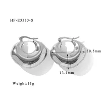 1 Pair Vacation Classic Style Solid Color Plating 304 Stainless Steel Earrings sku image 13